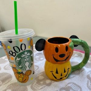 Mickey Halloween Pumpkin Mug and Tumbler